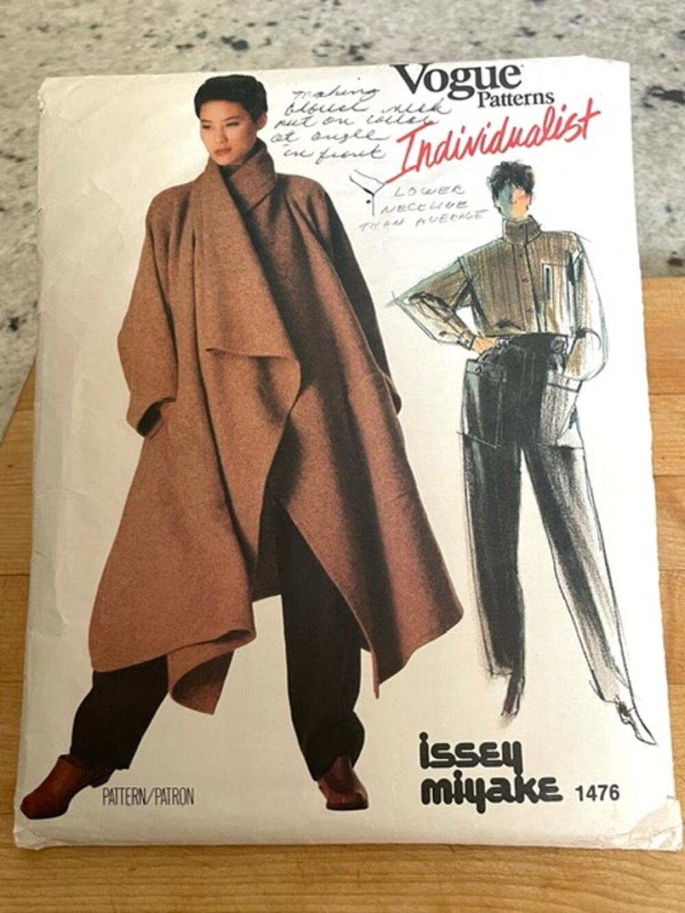 Vintage Vogue 1476 Issey Miyake Designer Pattern Sz 8 Cut Verified Rare OOP